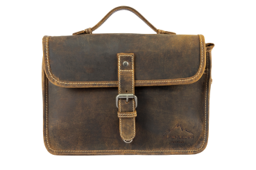 Alpenleder Leder Fototasche "Presse" Old Havanna